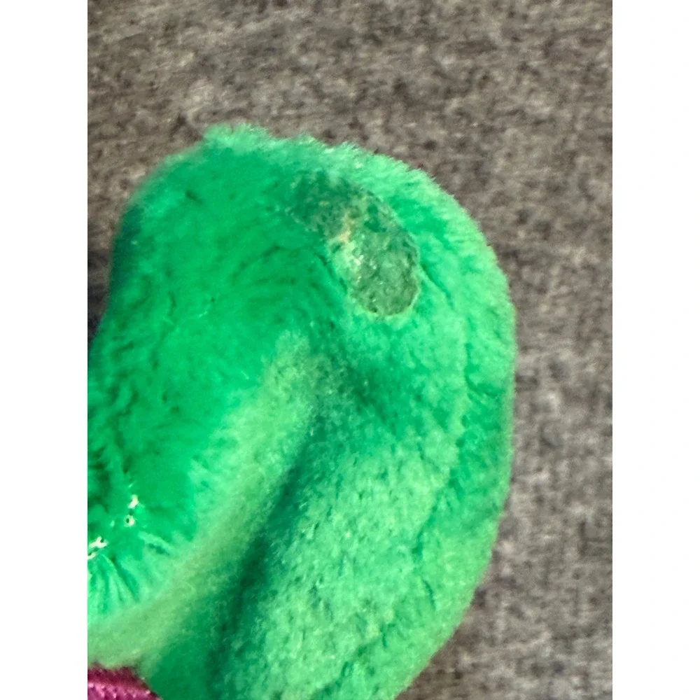Vintage Barney Friends Baby Bop Plush Fanny Pack Green Dinosaur Waist Bag 90s